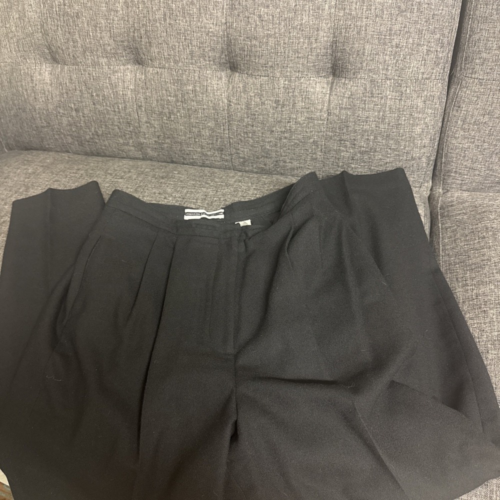 Amanda Smith Petites Vintage Black Wool Trouser Size 14P Whimsygoth Business